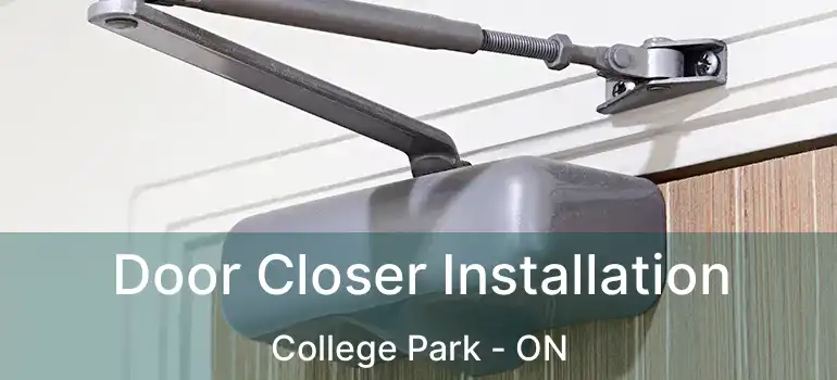  Door Closer Installation College Park - ON
