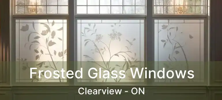 Frosted Glass Windows Clearview - ON
