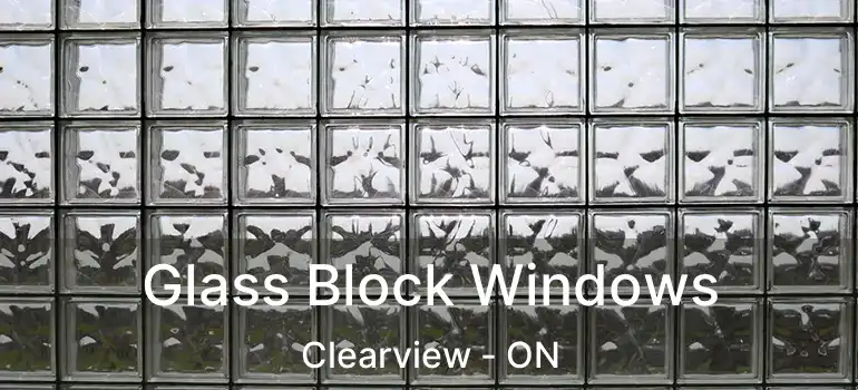 Glass Block Windows Clearview - ON
