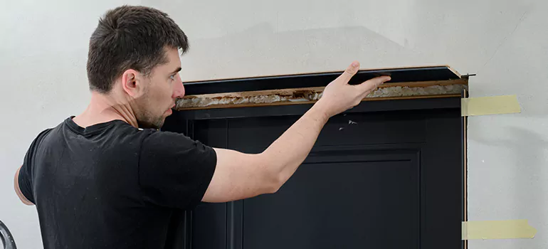 Wood Door Hole Repair in Oakville, ON