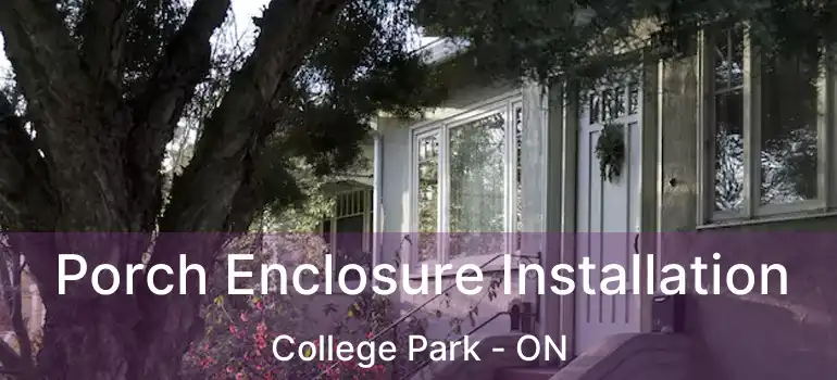  Porch Enclosure Installation College Park - ON