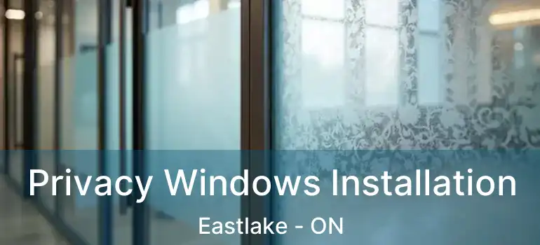  Privacy Windows Installation Eastlake - ON