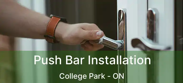  Push Bar Installation College Park - ON