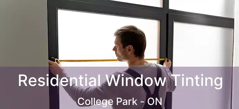  Residential Window Tinting College Park - ON