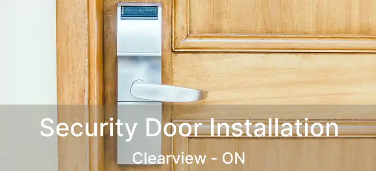  Security Door Installation Clearview - ON