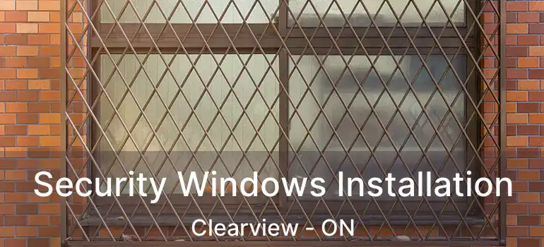  Security Windows Installation Clearview - ON