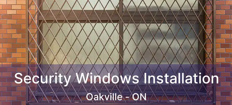  Security Windows Installation Oakville - ON