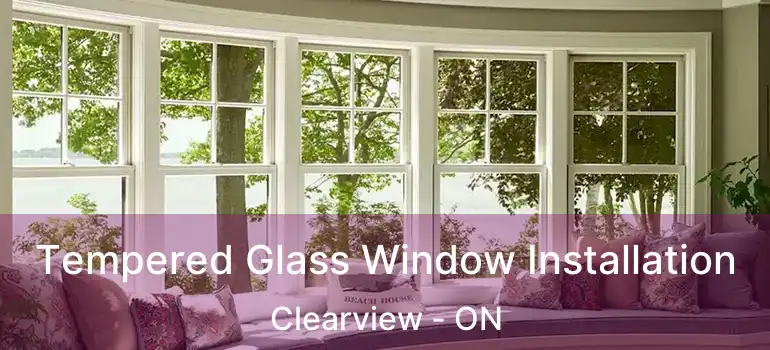  Tempered Glass Window Installation Clearview - ON