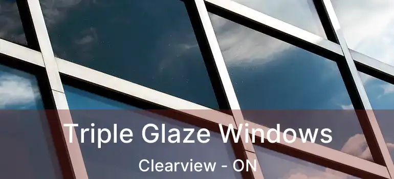  Triple Glaze Windows Clearview - ON