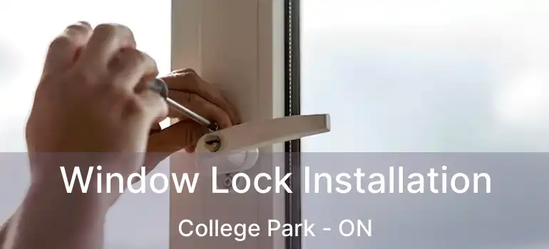  Window Lock Installation College Park - ON