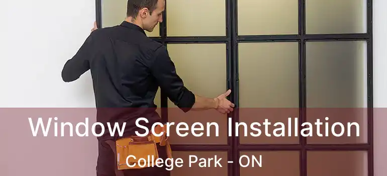 Window Screen Installation College Park - ON